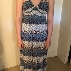 BCBG floral strappy maxi dress